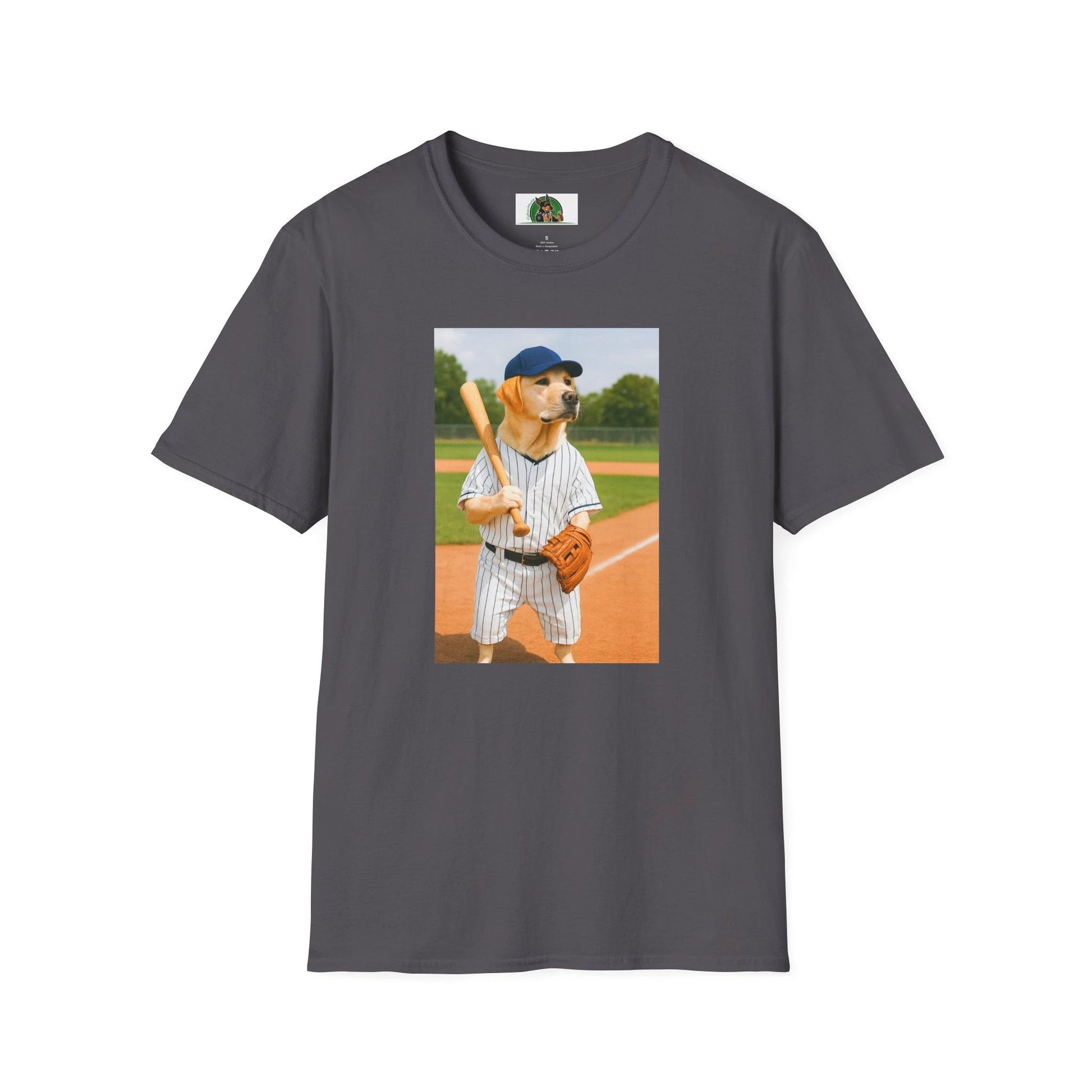 Labrador Retriever Basketball T-Shirt — Sports Dog Tee for Dog Lovers T-Shirt Printify Charcoal S