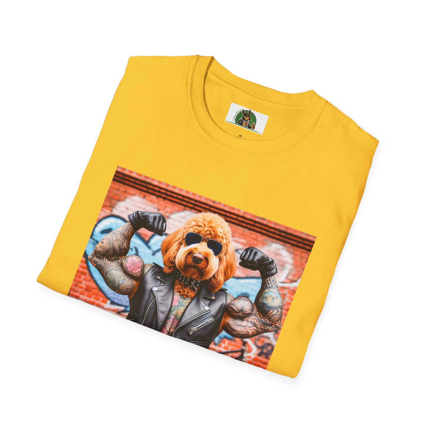 Golden Doodle muscles man t shirt