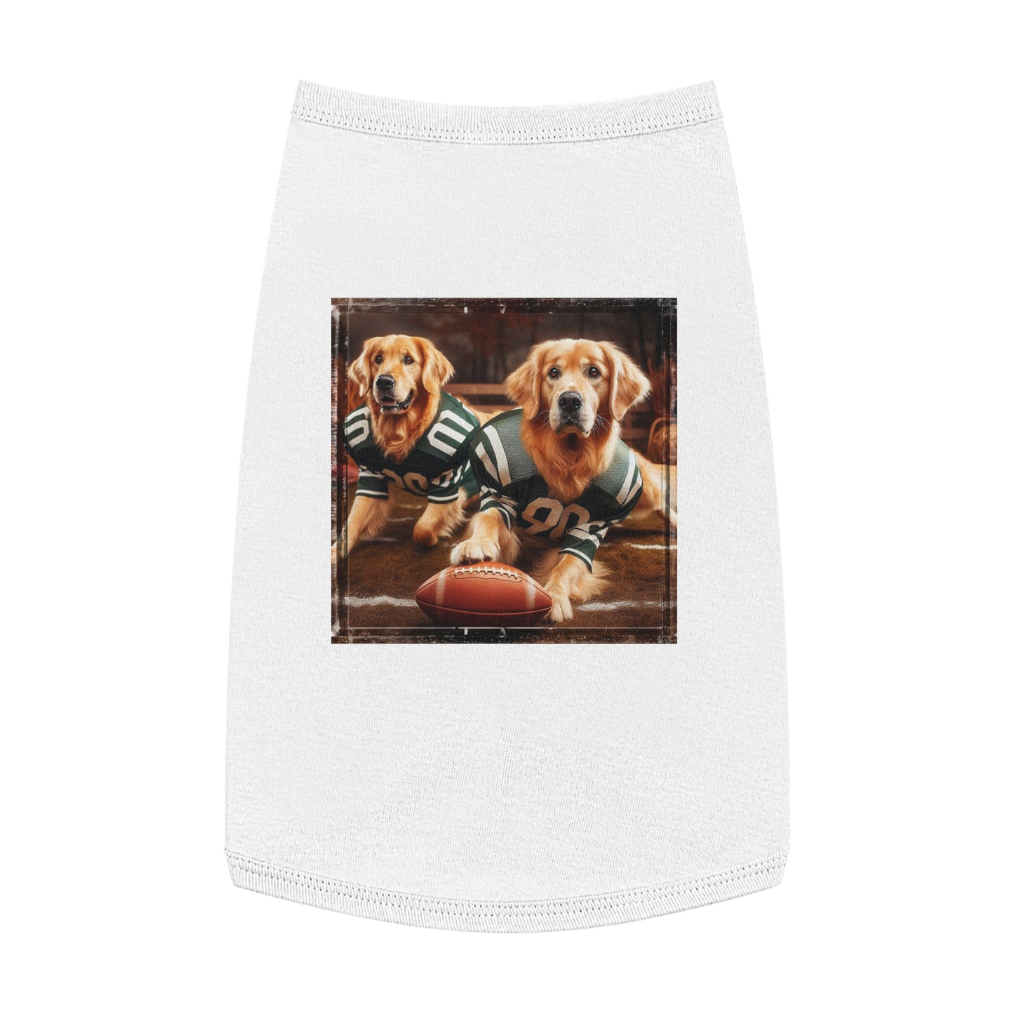 Golden Retriever pet tank top Pets Printify L White 