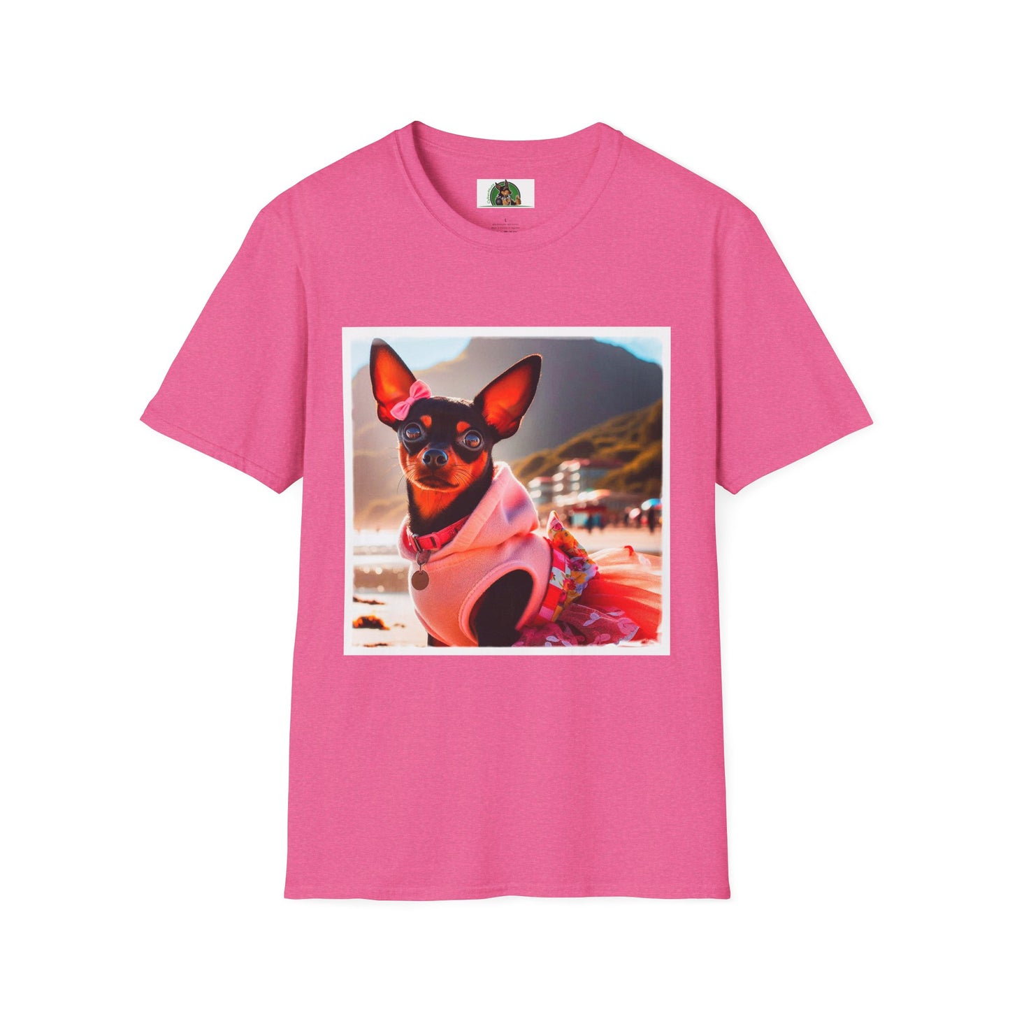 Min Pin T-Shirt T-Shirt Printify S Heather Heliconia 