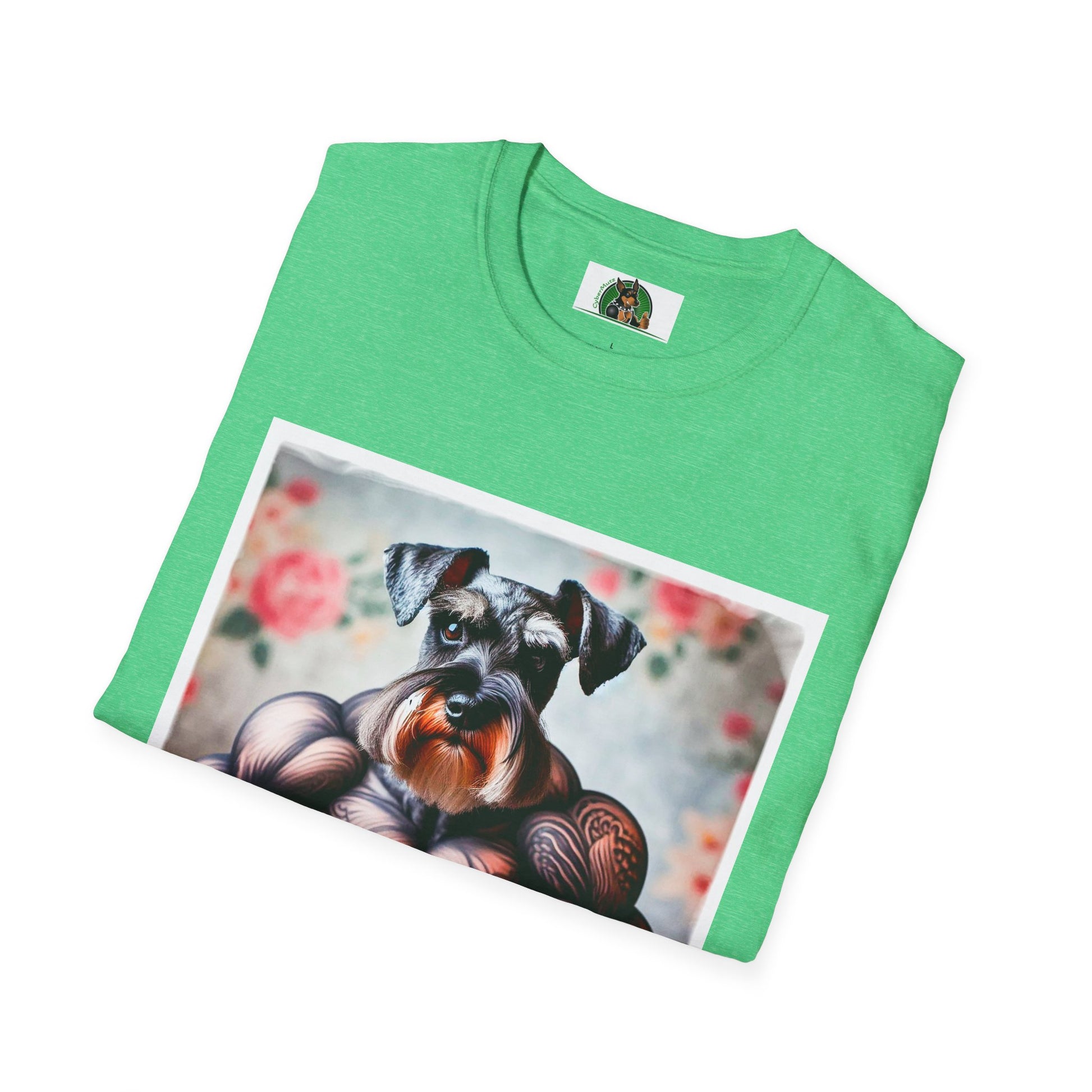 Schnauzer T-Shirt with Miniature Schnauzer Design T-Shirt Printify   