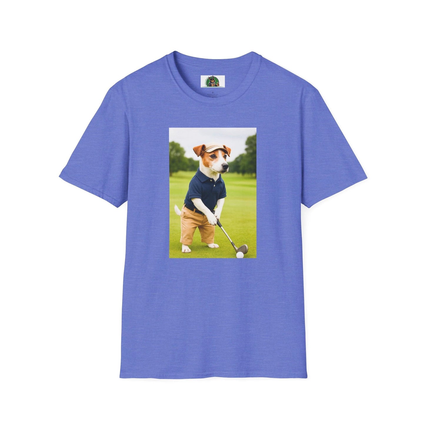 Jack Russell Golf Tee — Sports Dog T-Shirt T-Shirt Printify Heather Royal S