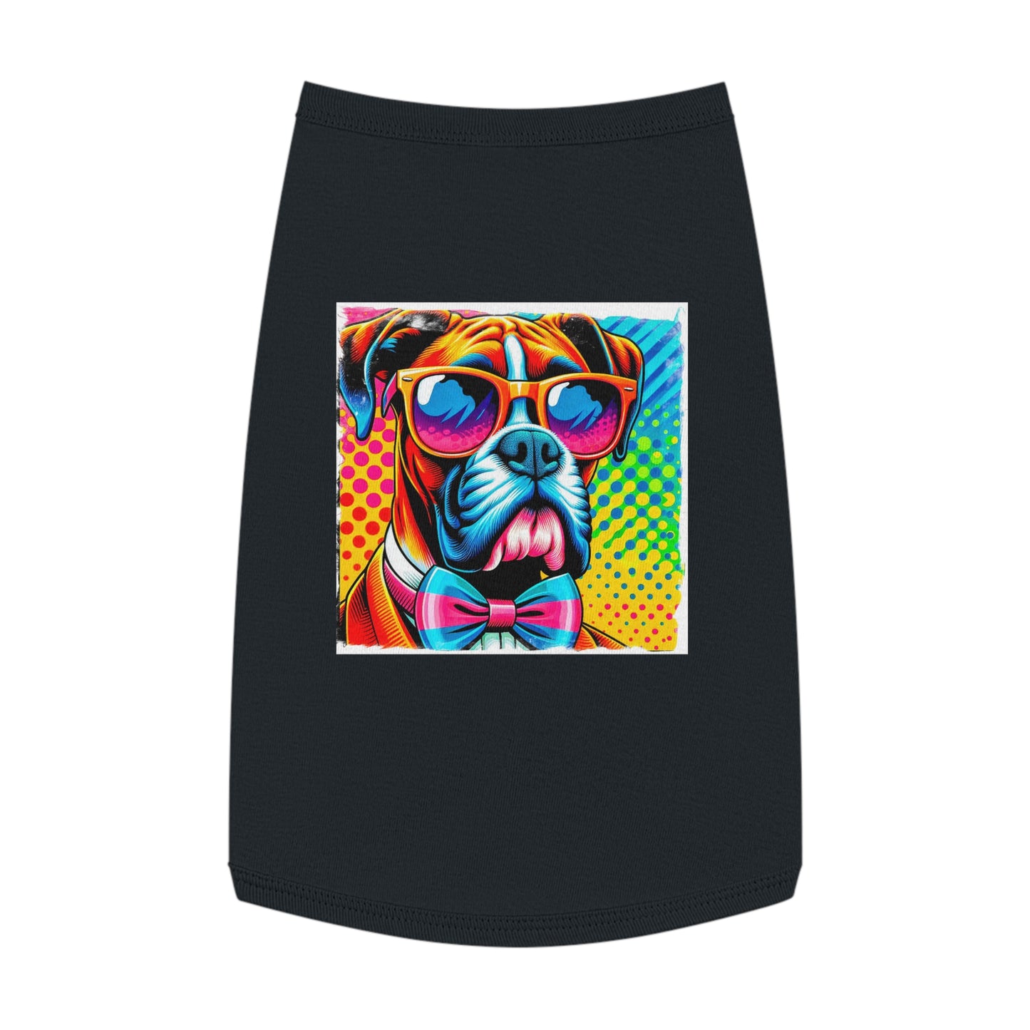 Pet Tank Top Boxer Pop Art Pets Printify L Black 