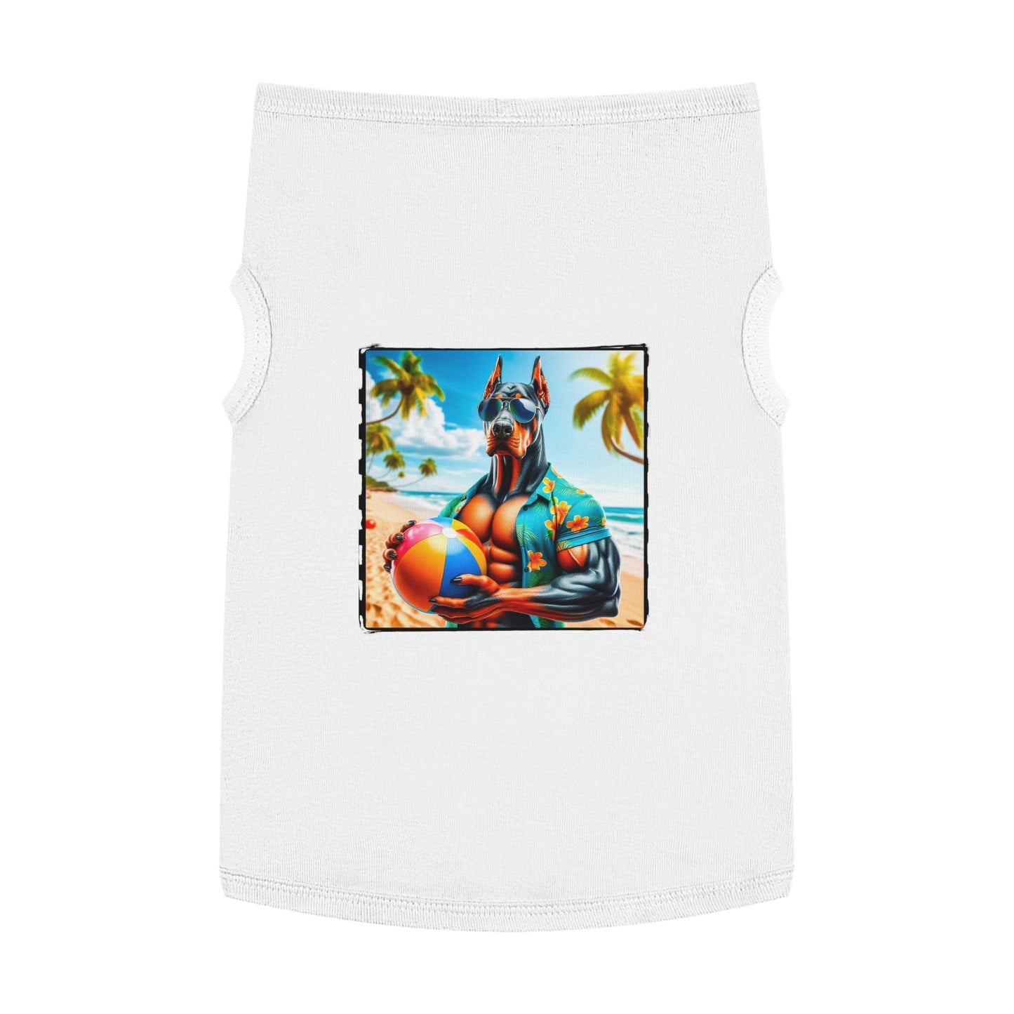 Pet Tank Top Doberman Pets Printify XL White 