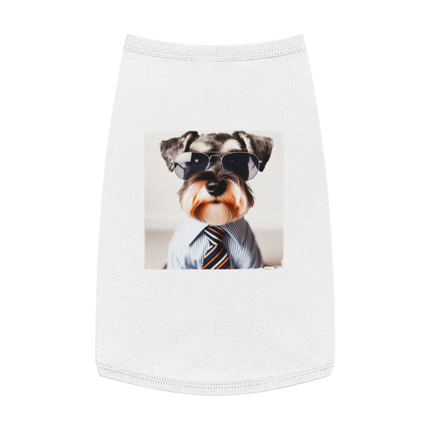 Pet Tank Top Miniature Schnauzer Pets Printify L White 