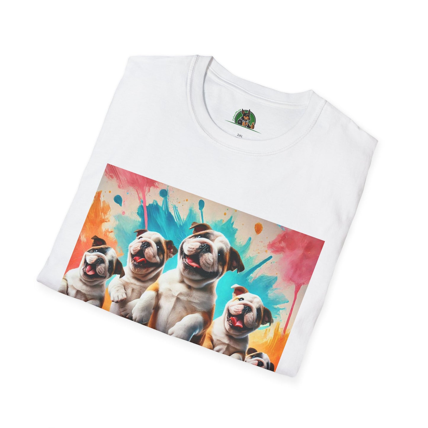 Bulldog Dancing T-Shirt T-Shirt Printify