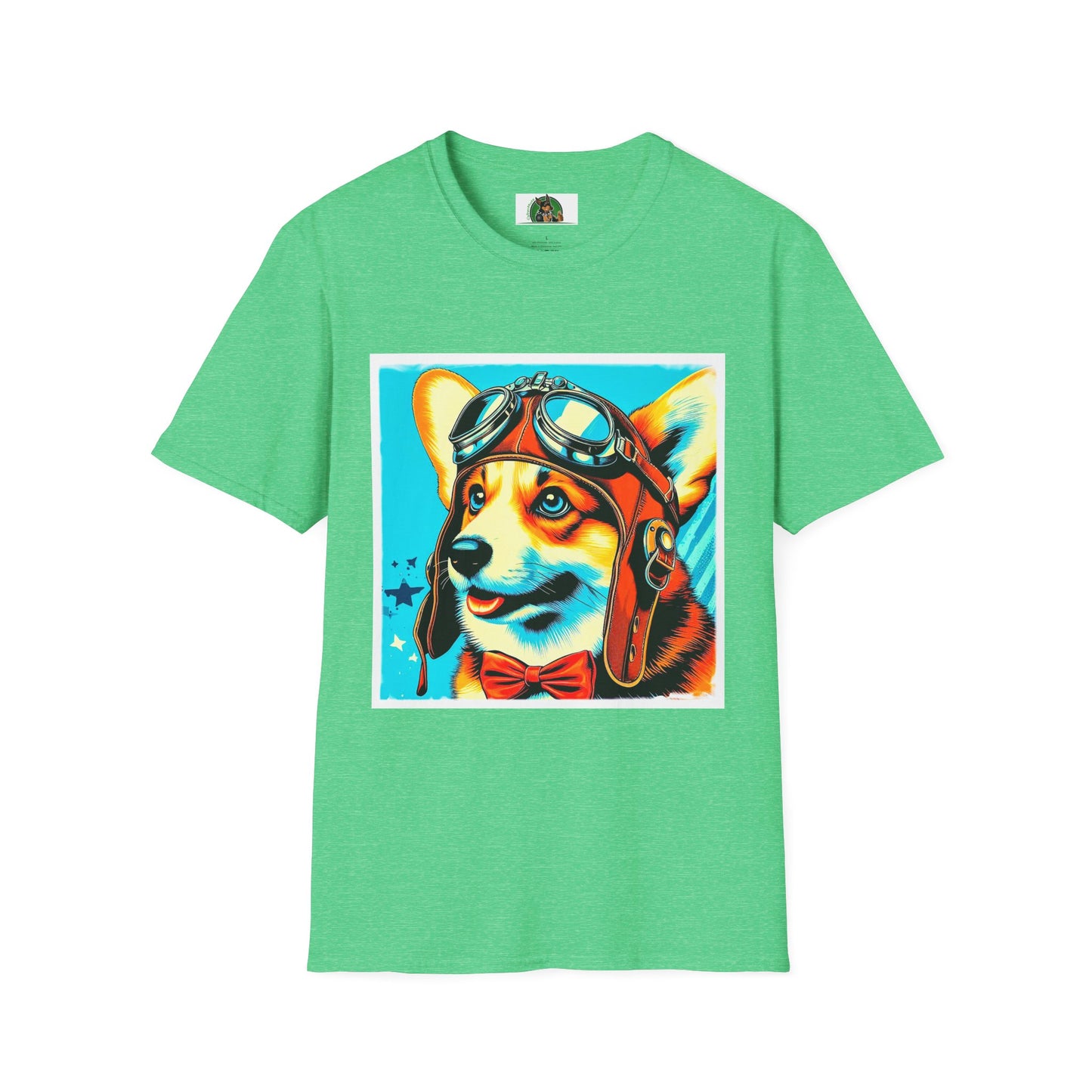 Pembroke Welsh Corgi T-Shirt Printify S Heather Irish Green 