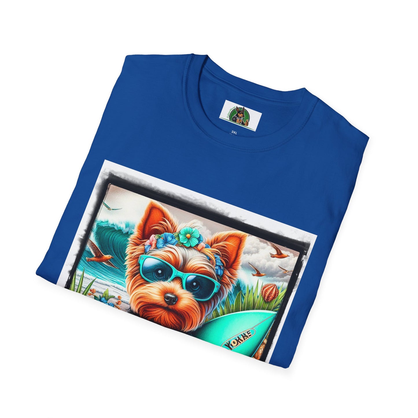 Yorkie flower garden shirt T-Shirt Printify
