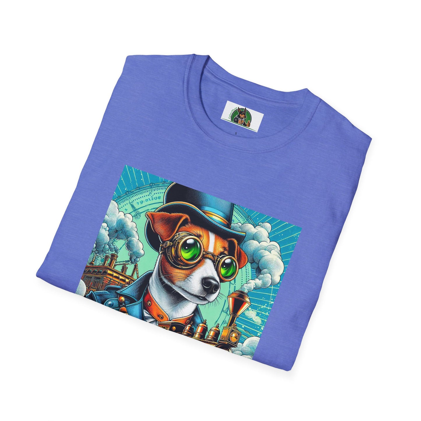 Jack Russell Steampunk And Train