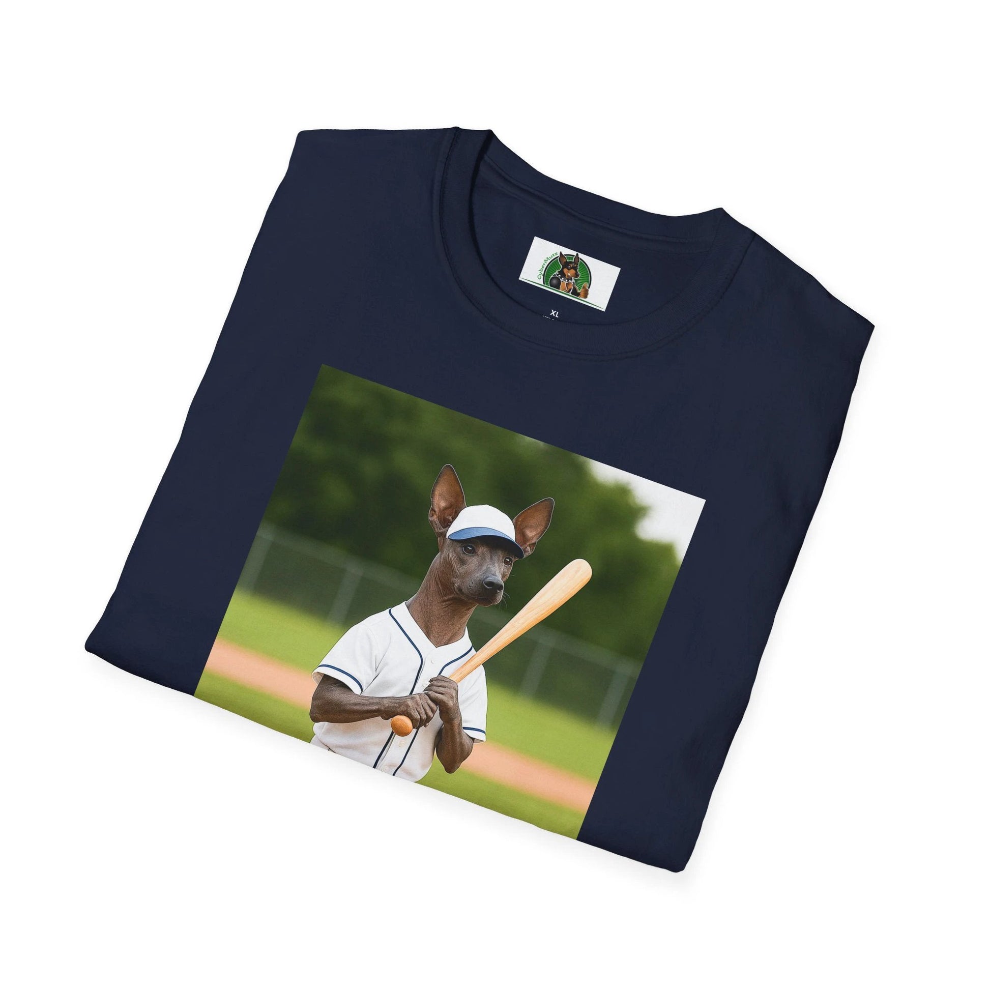 Mexican Hairless Dog Baseball Tee — Dog Lover Sports T-Shirt T-Shirt Printify