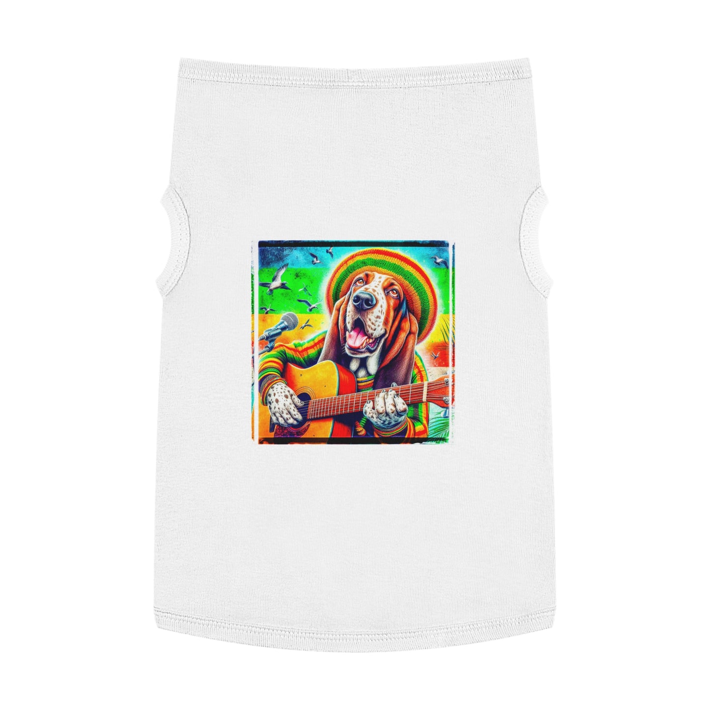 Pet Tank Top Basset Hound Pets Printify XL White