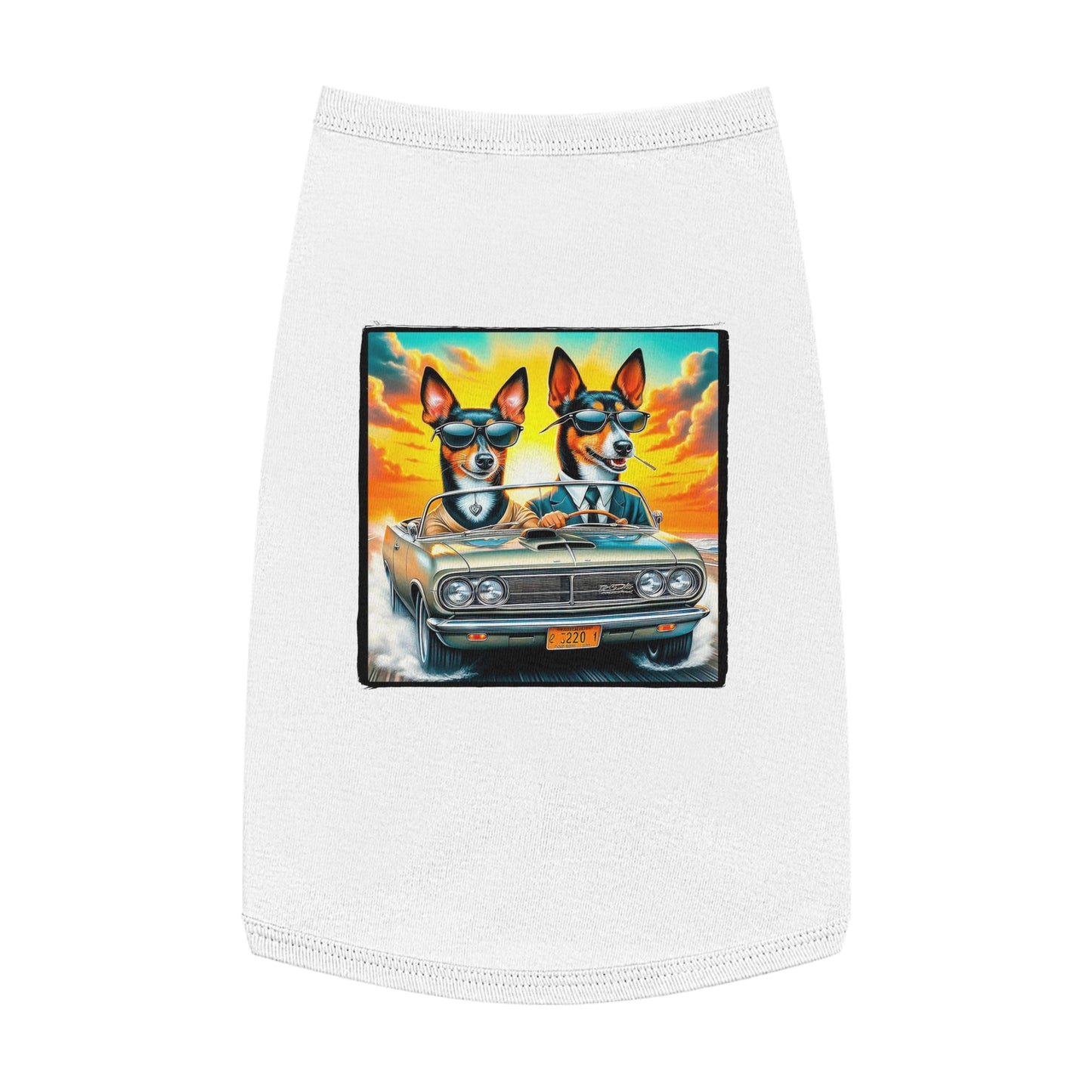 Wacky Pet Tank Top Rat Terrier Pets Printify L White 