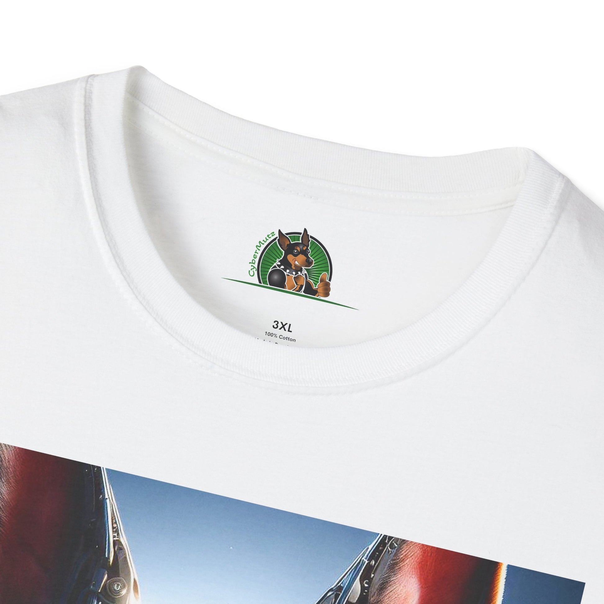 German Shepherd Metal Man T-Shirt T-Shirt Printify