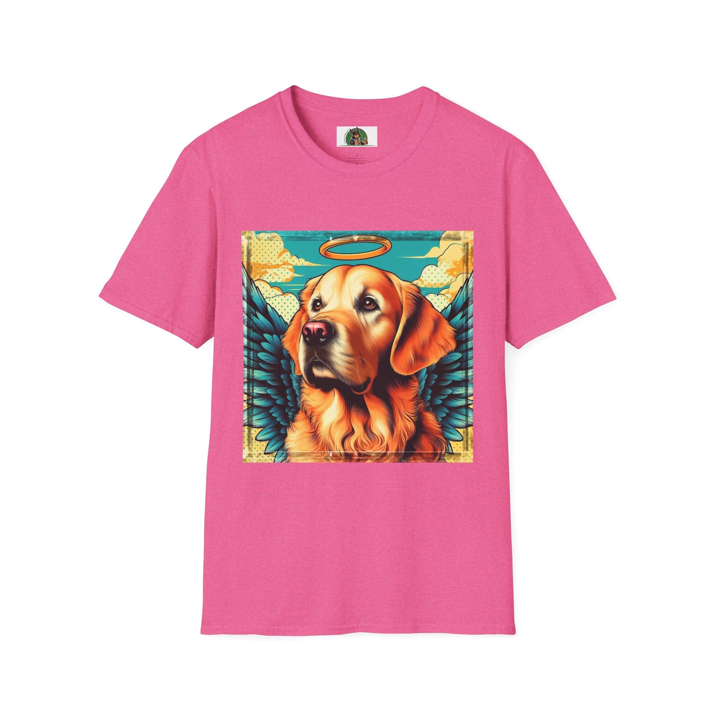 Golden Retriever T-Shirt Printify S Heather Heliconia