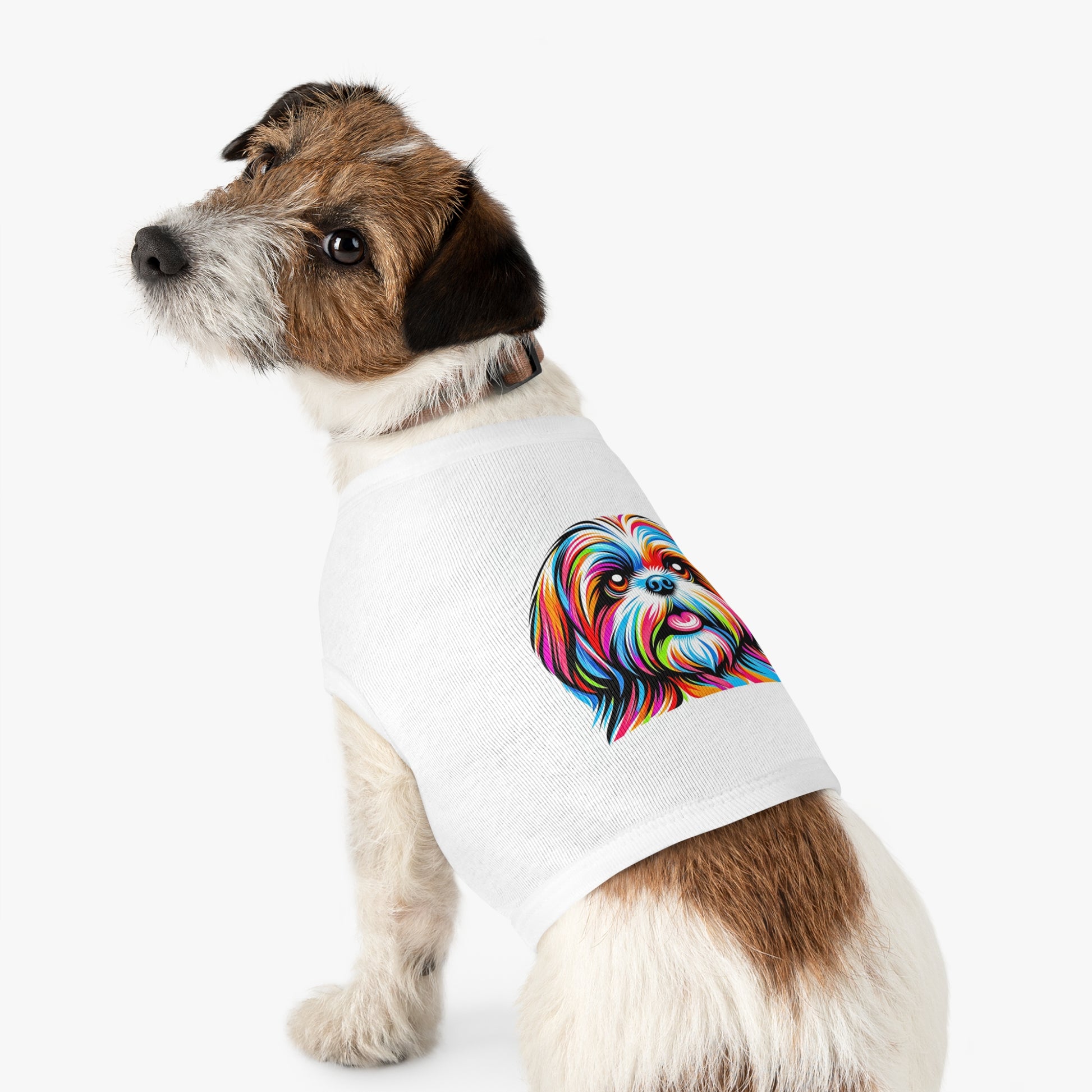 Pet Tank Top Shih Tzu pretty painting Pets Printify