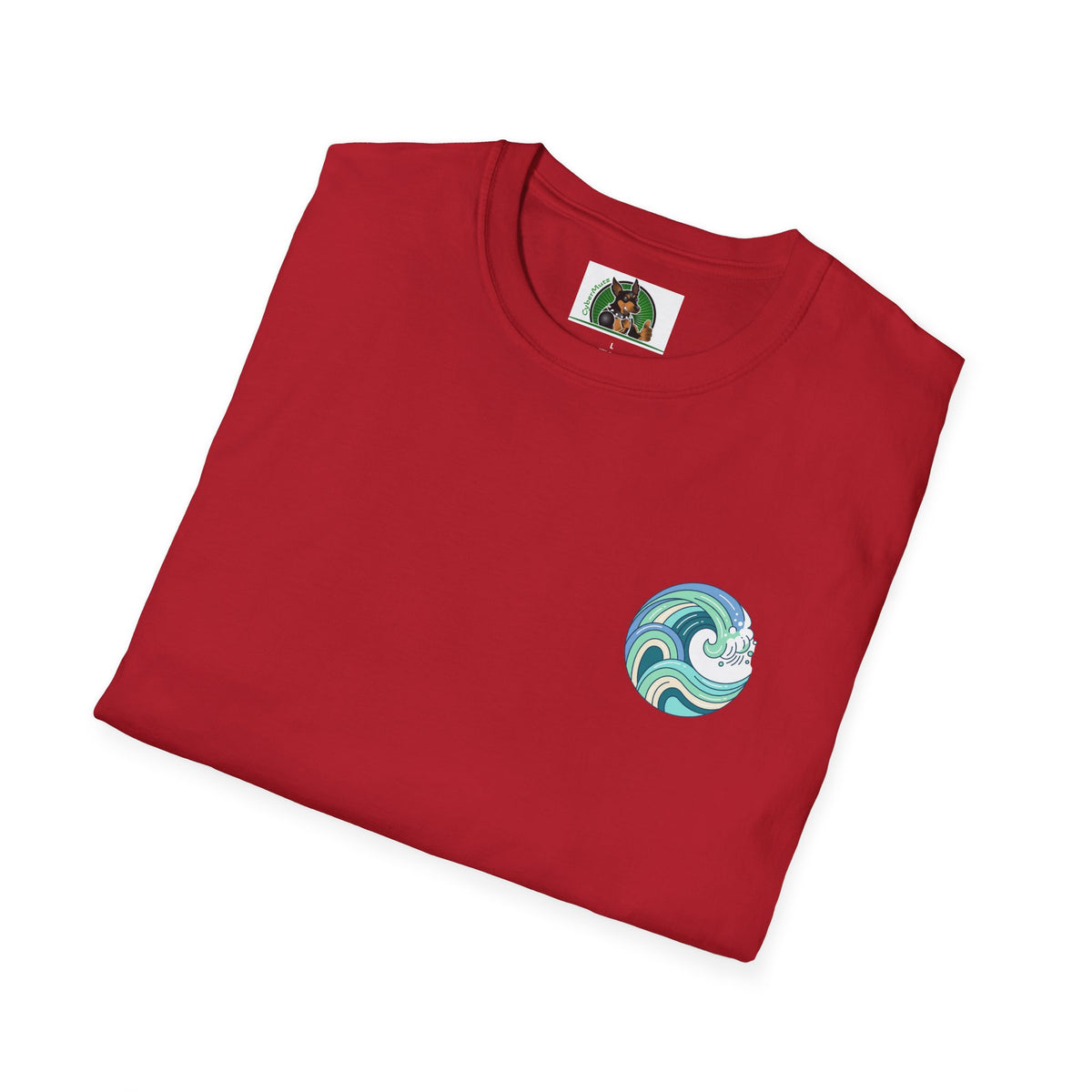 Dalmatian surf day t shirt Back Design