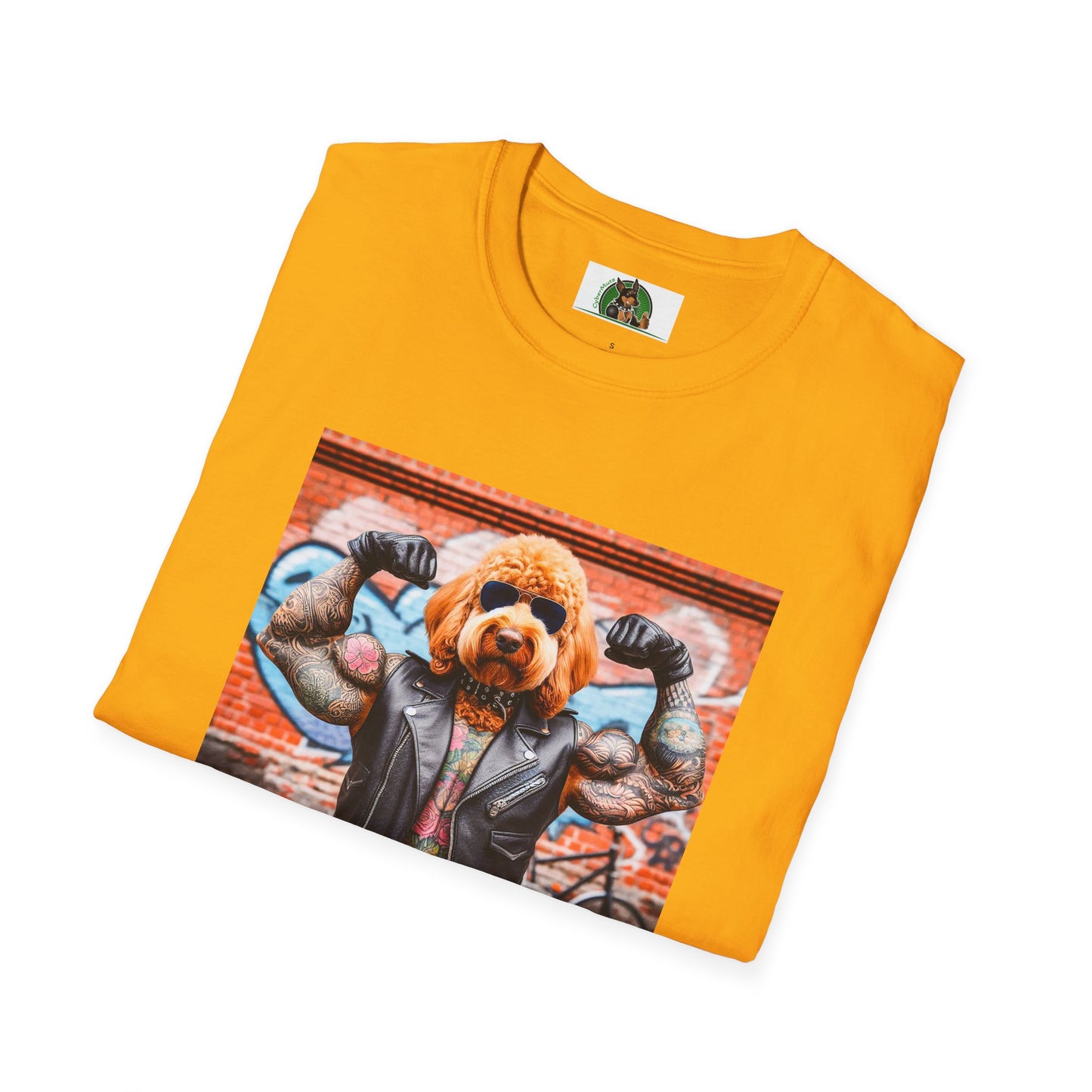 Golden Doodle muscles man t shirt