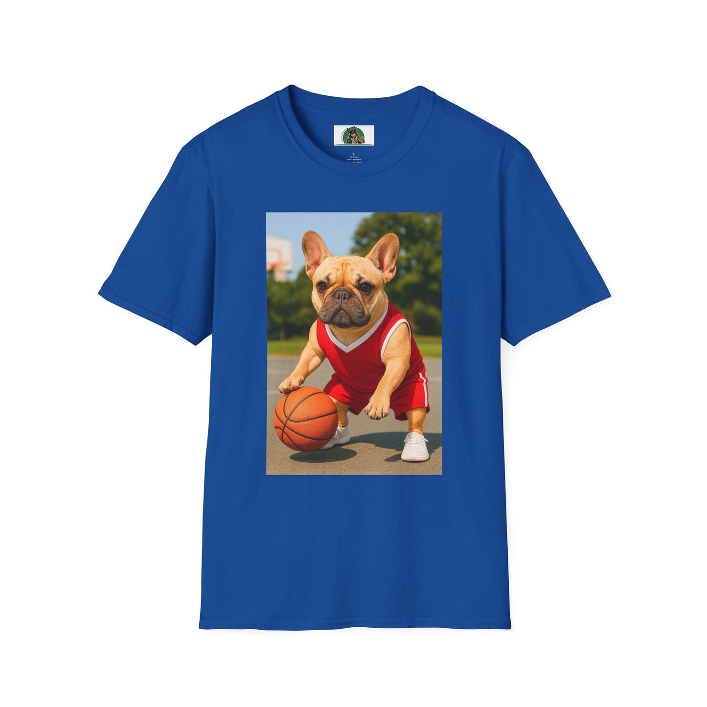 Sports Basketball French Bulldog Tee T-Shirt Printify Royal XS