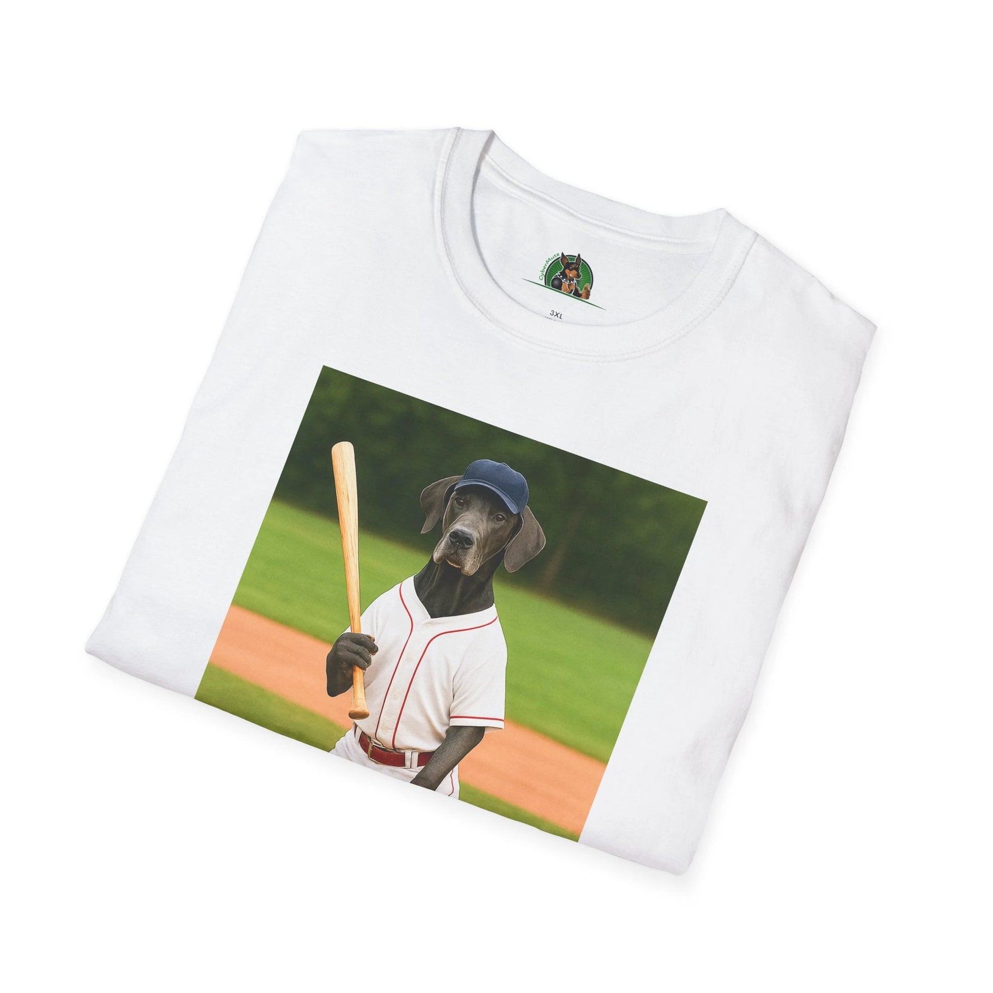 Great Dane Baseball T-Shirt — Sports Dog Tee T-Shirt Printify