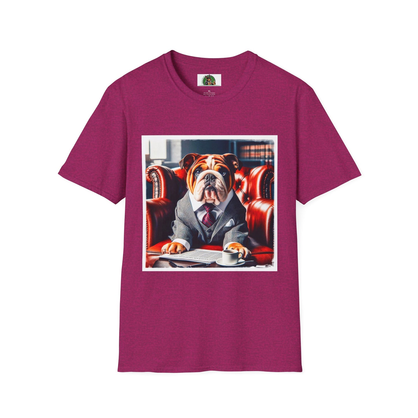 Bulldog T-Shirt Printify S Antique Heliconia