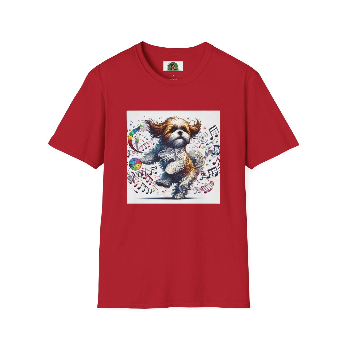 Dancing Shih Tzu T-Shirt T-Shirt Printify S Cherry Red