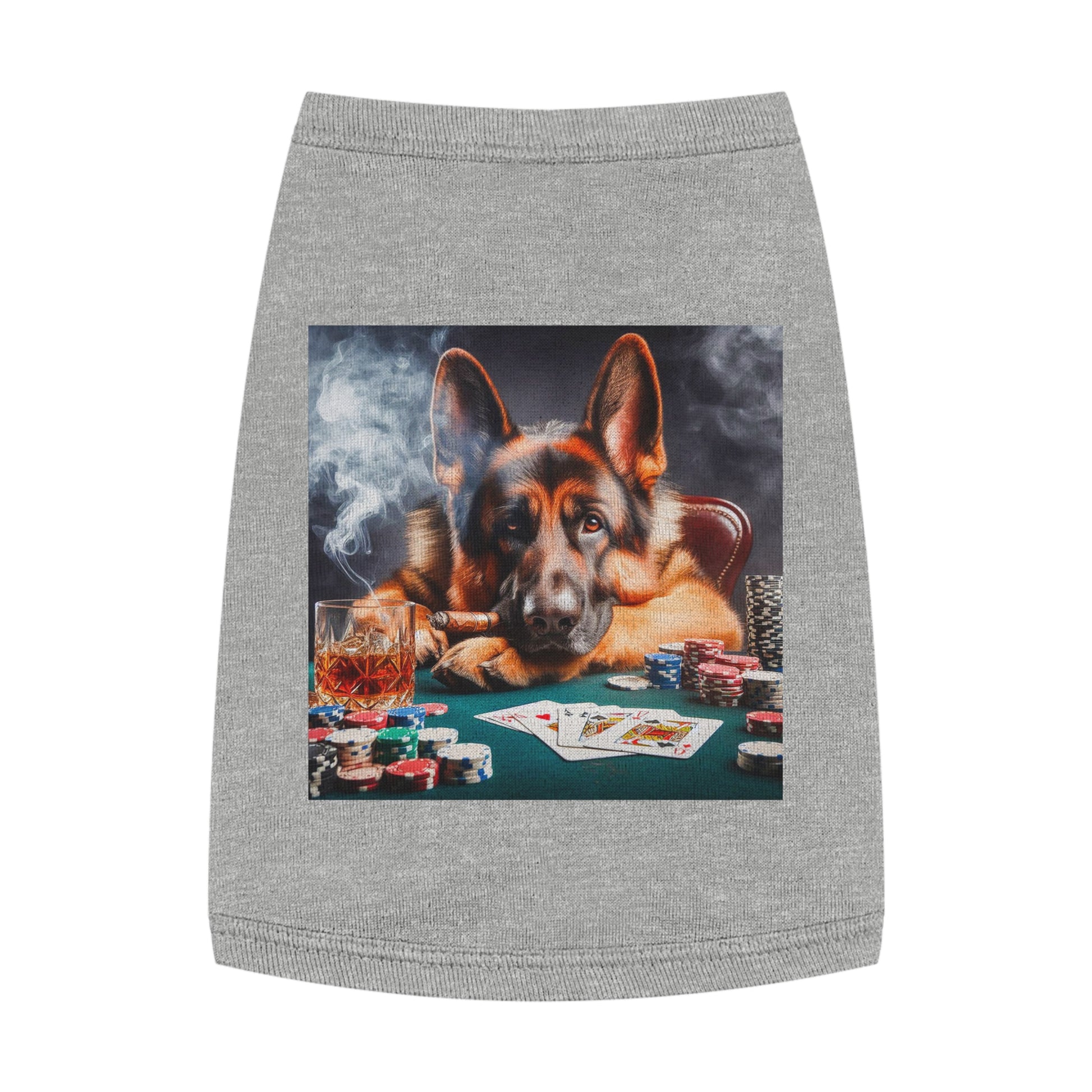 Pet Tank Top German Shepherd Pets Printify M Heather 