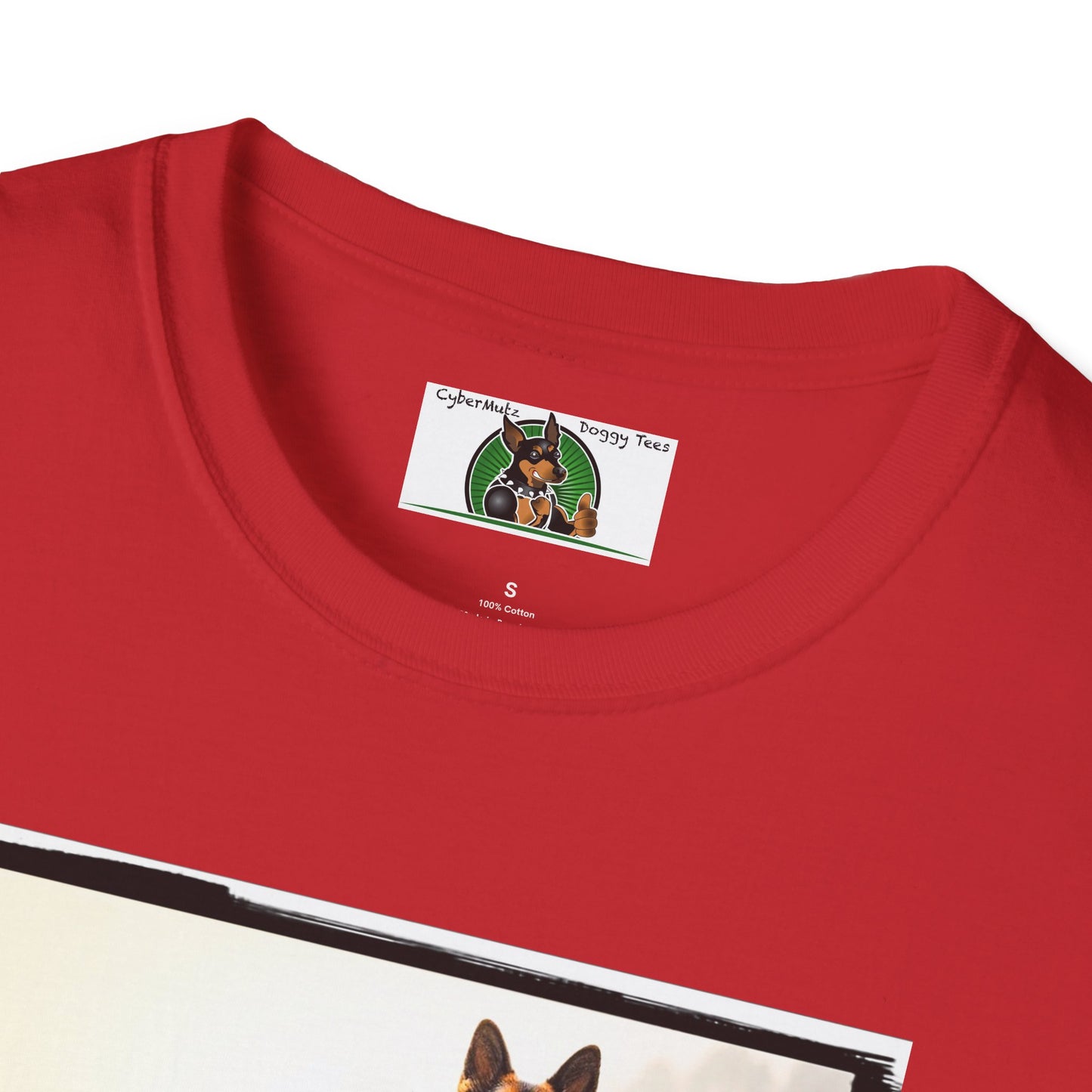 Road Bike German Shepherd Unisex Softstyle T-Shirt