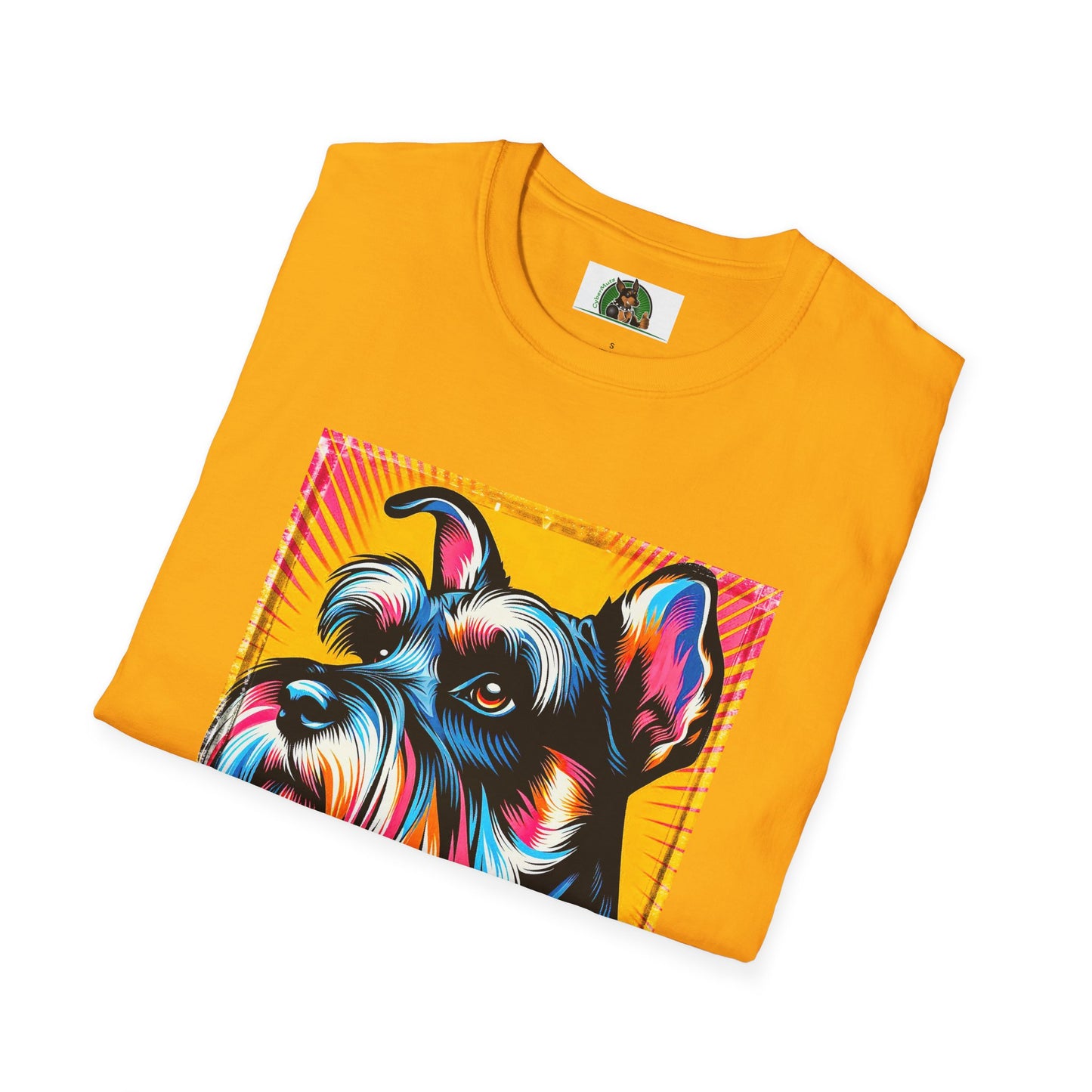 Schnauzer T-Shirt with Miniature Schnauzer Design T-Shirt Printify   