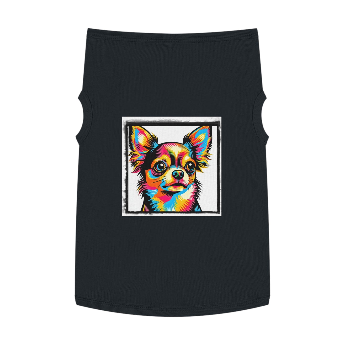 Pet Tank Top Chihuahua colorful portrait t shirt Pets Printify