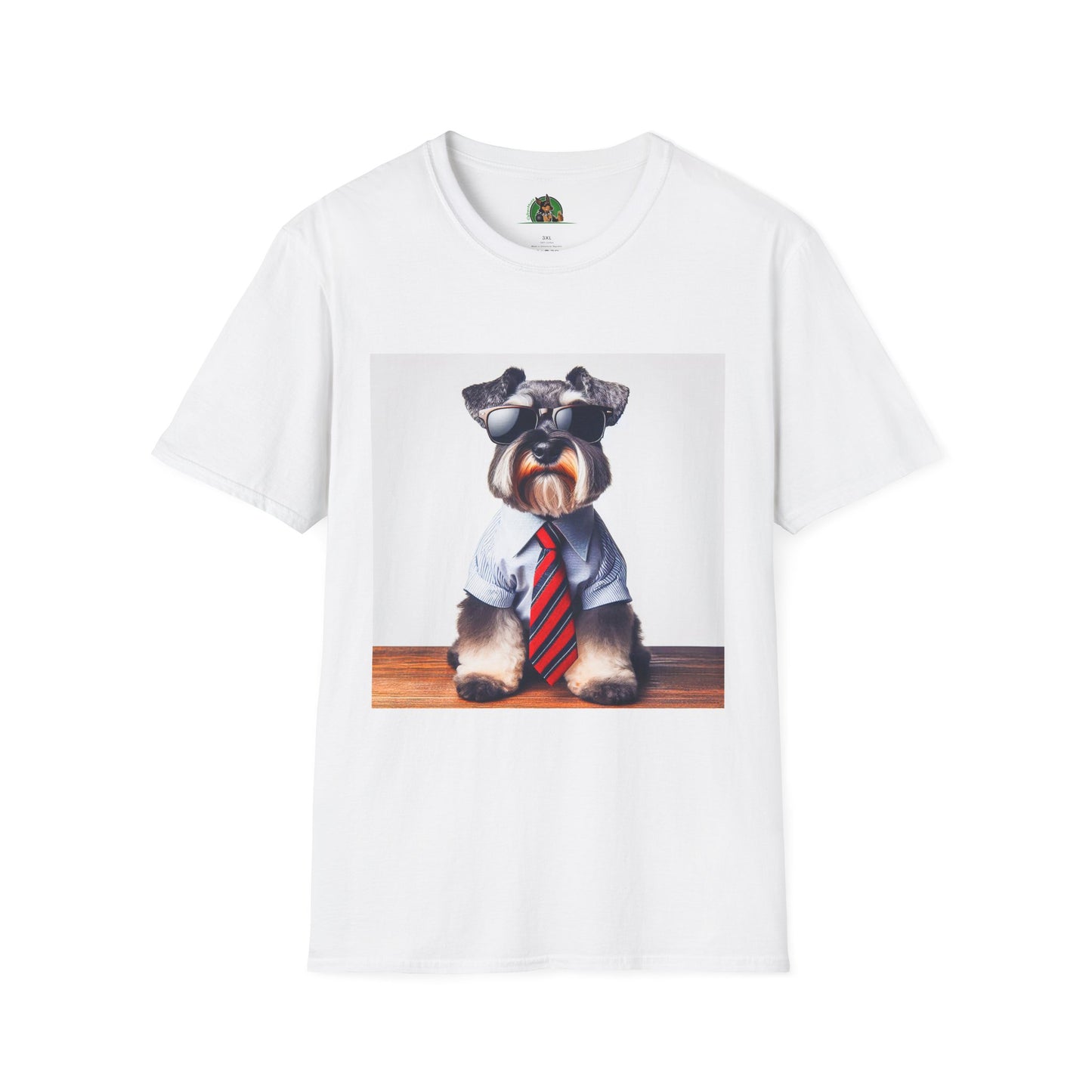 Schnauzer T-Shirt with Miniature Schnauzer Design T-Shirt Printify XS White 