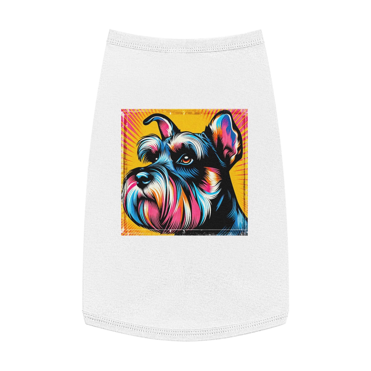 Pet Tank Top Miniature Schnauzer Pets Printify L White 