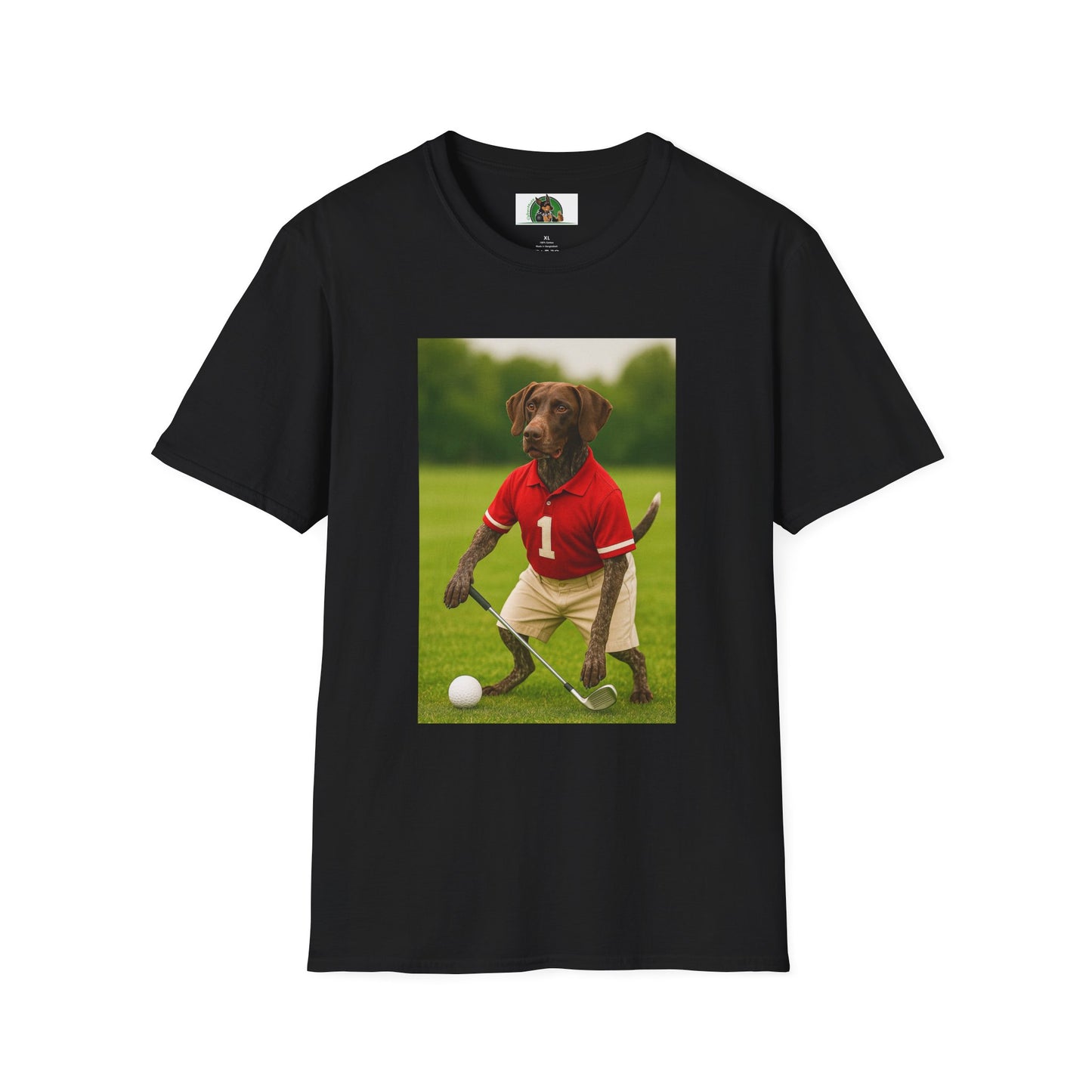 Golf Sports German Shorthair T-Shirt T-Shirt Printify Black XS