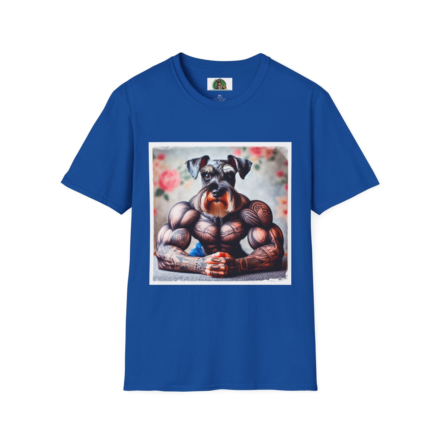 Schnauzer T-Shirt with Miniature Schnauzer Design T-Shirt Printify XS Royal 