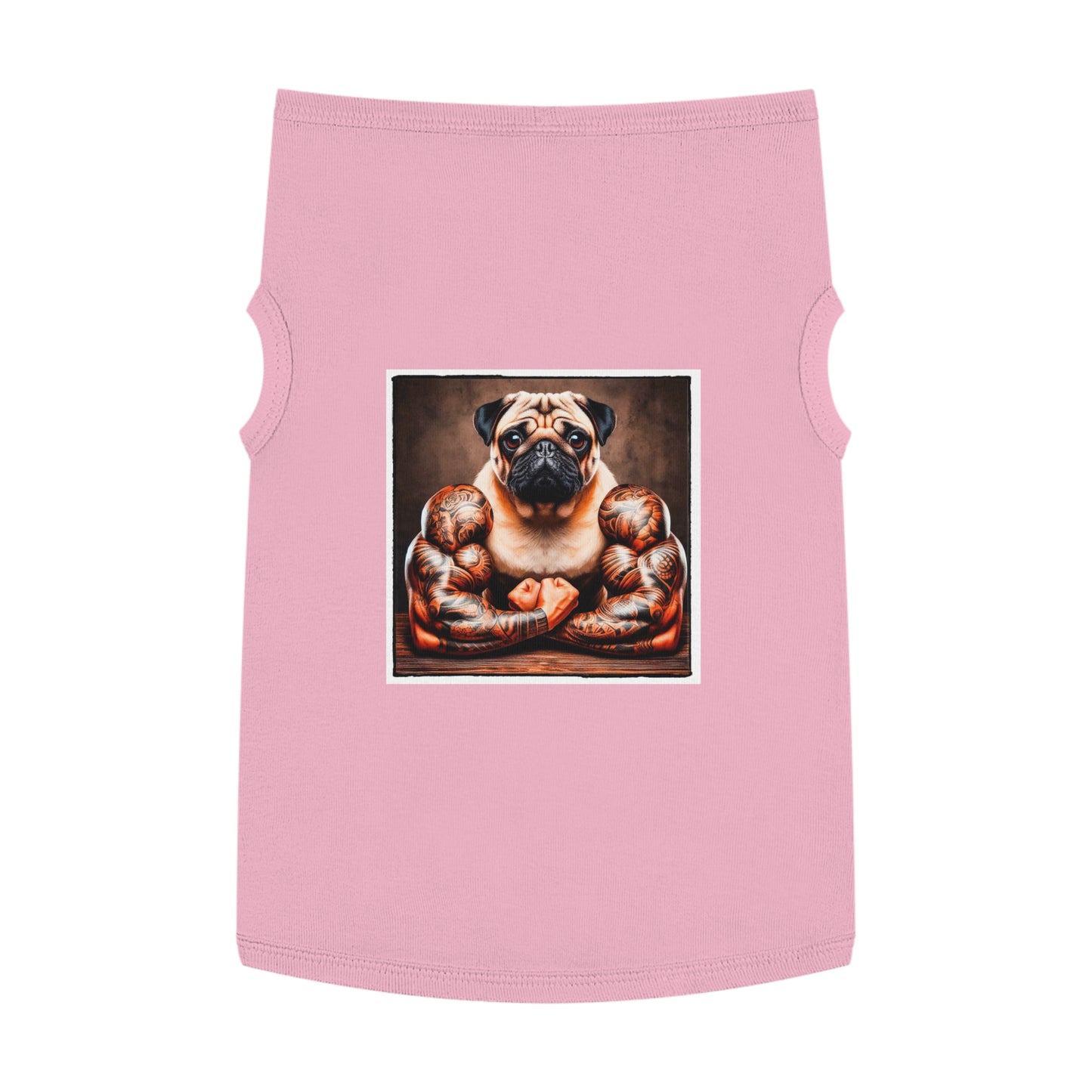 Pet Tank Top Pug Pets Printify XL Pink 