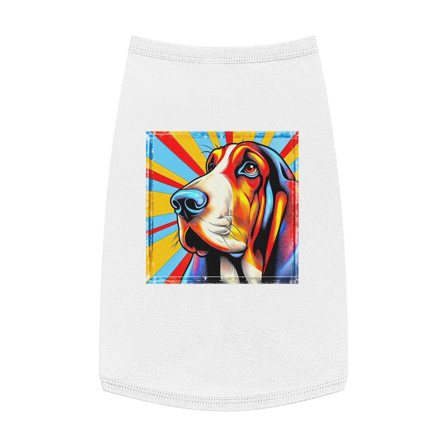 Pet Tank Top Basset Hound Pets Printify L White