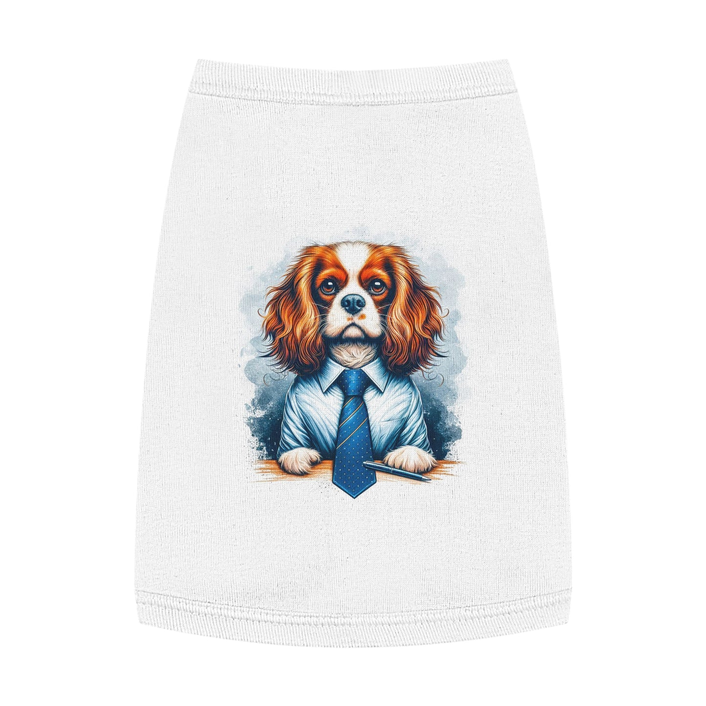 Pet Tank Top Cavalier King Charles Spaniel Pets Printify M White 