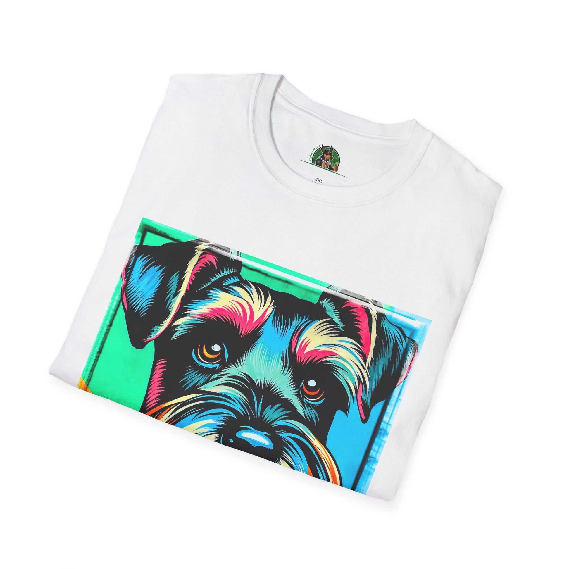 Schnauzer T-Shirt with Miniature Schnauzer Design T-Shirt Printify   