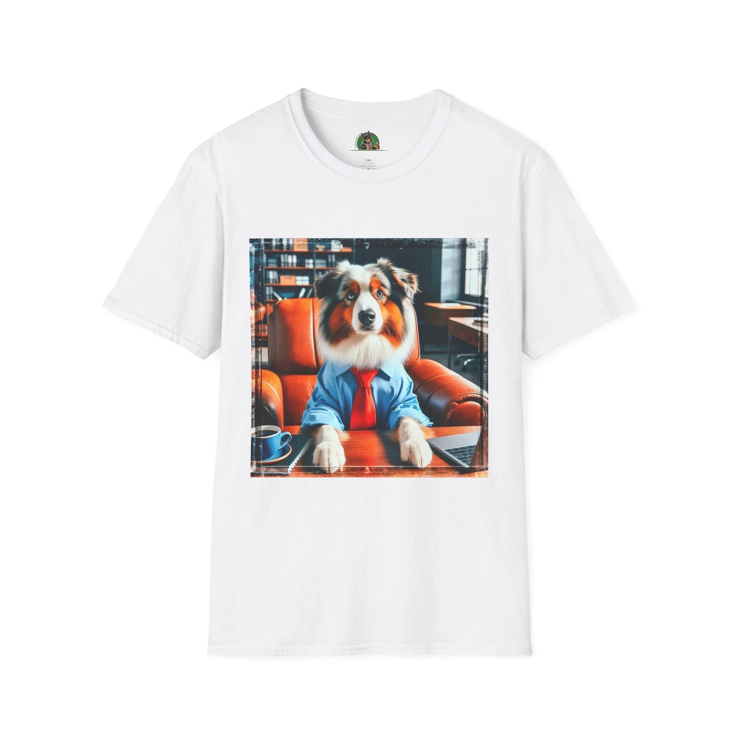 Australian Shepherd Boss Dog T-Shirt Printify XS White