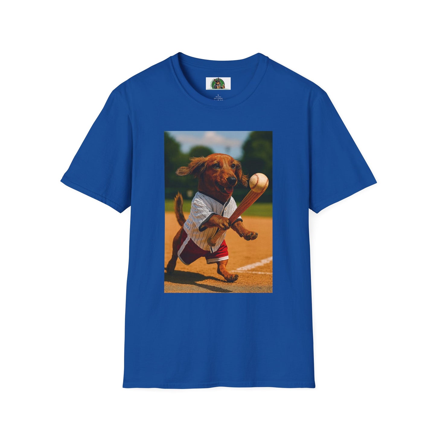 Sports Dachshund Baseball T-Shirt T-Shirt Printify Royal XS