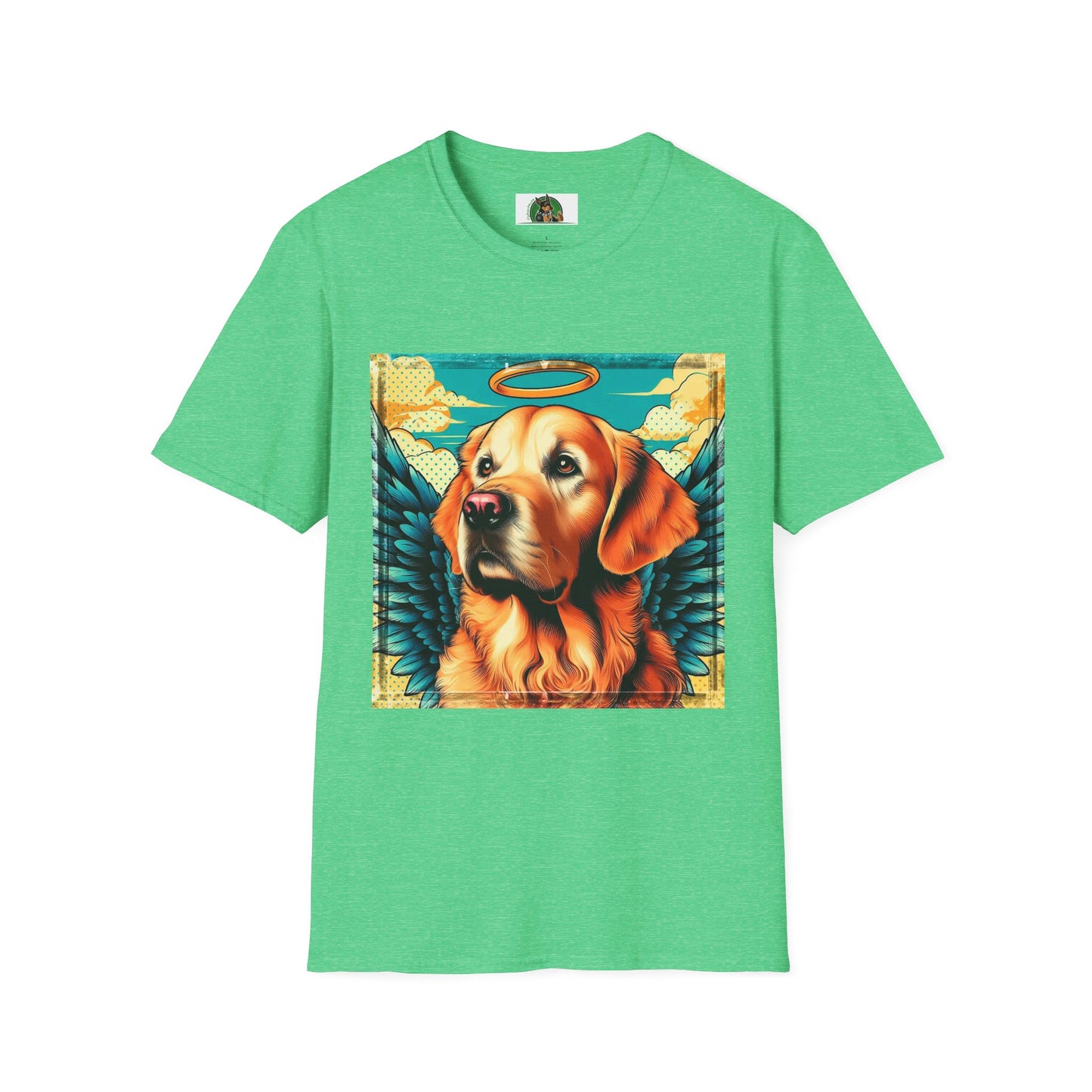 Golden Retriever T-Shirt Printify S Heather Irish Green