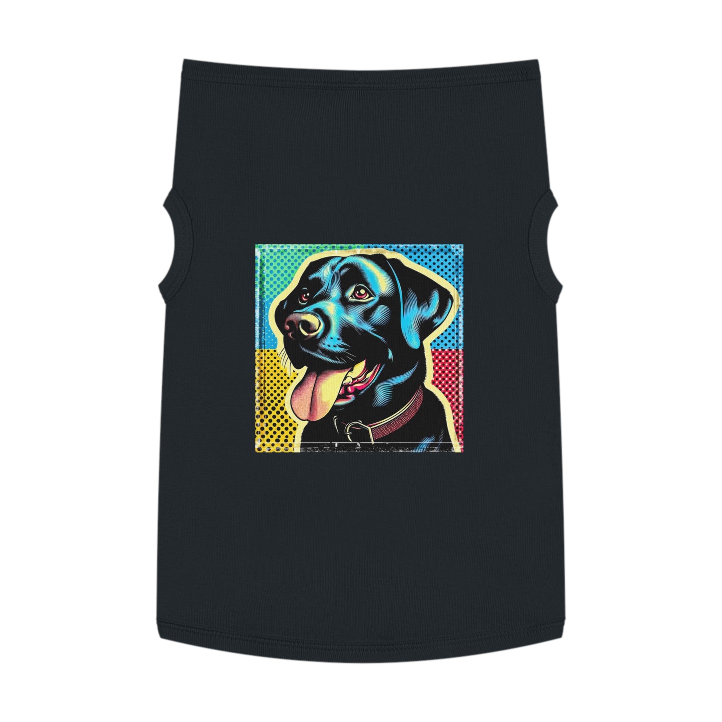 Labrador Retriever colorful puppy Pets Printify XL Black