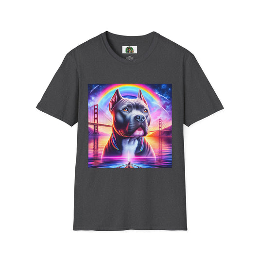 Pit Bull pretty rainbow shirt T-Shirt Printify XS Dark Heather