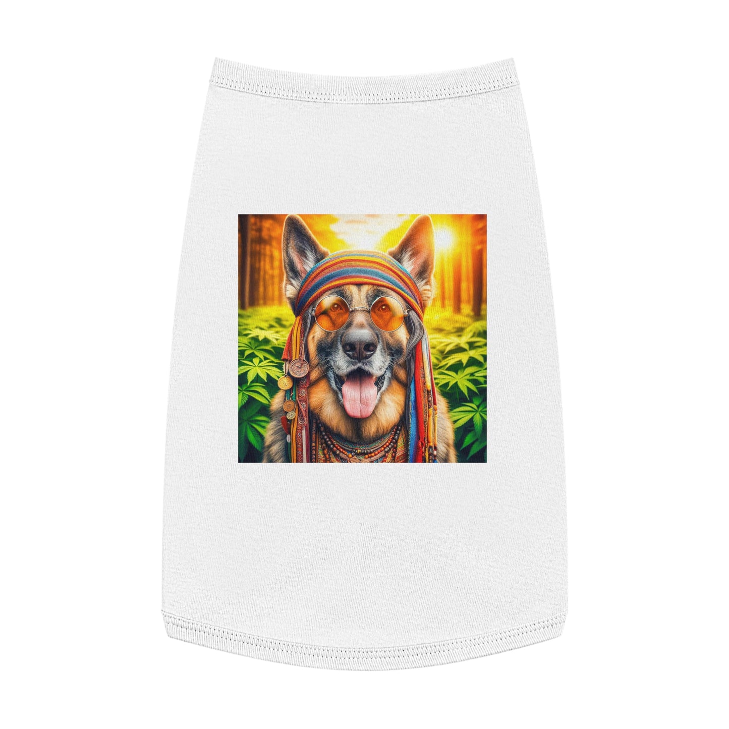 Pet Tank Top German Shepherd Pets Printify L White 