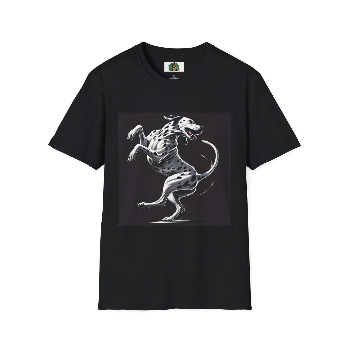 Dancing Dalmation Dog T-Shirt T-Shirt Printify XS Black