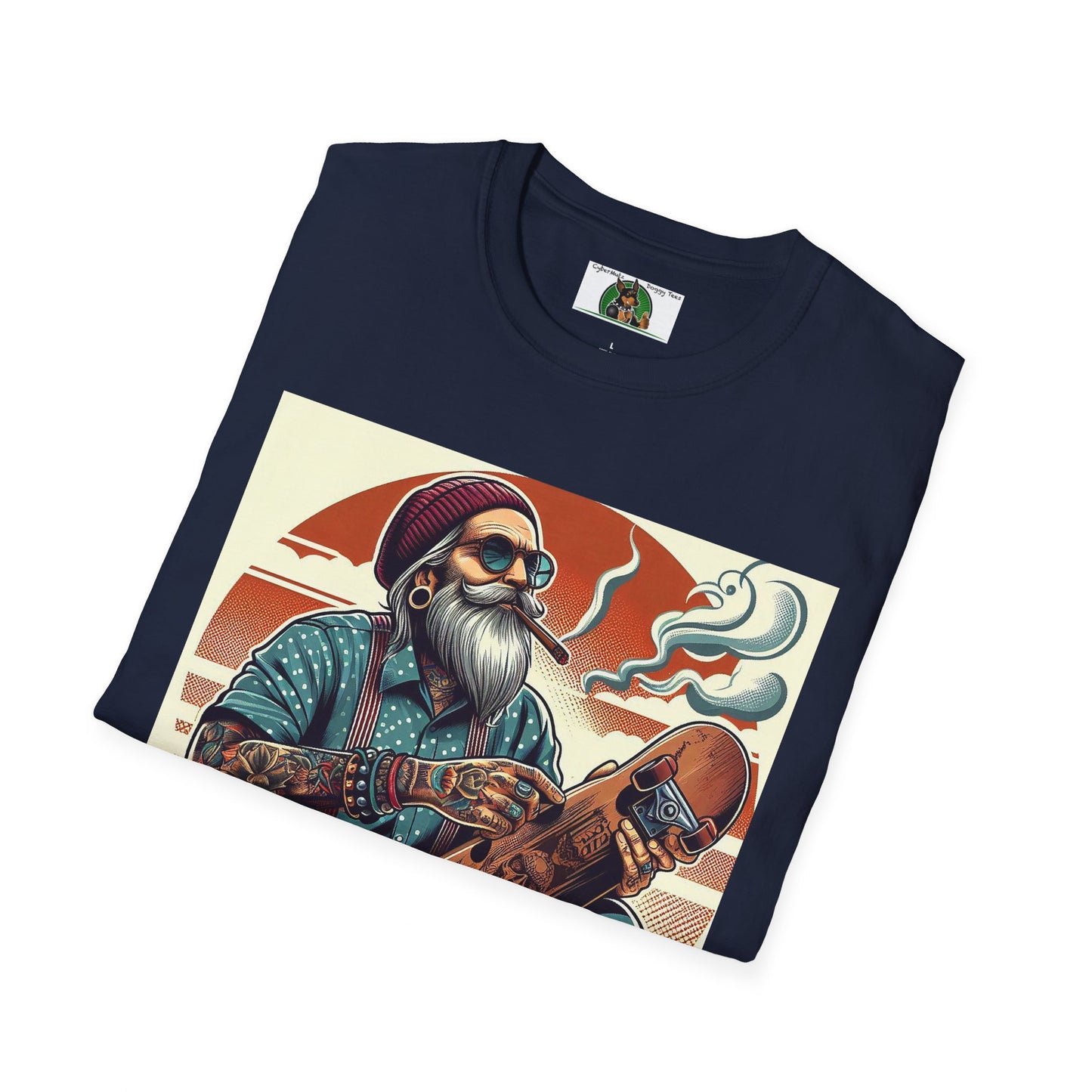 Wacky Skater Dude Smoking T-Shirt Printify   