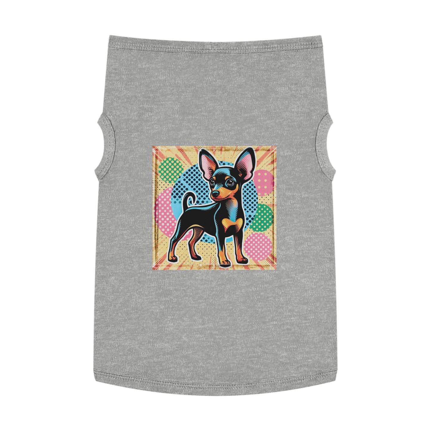 Dog Tank Top - Min Pin Tank Tops Pets Printify XL Heather 