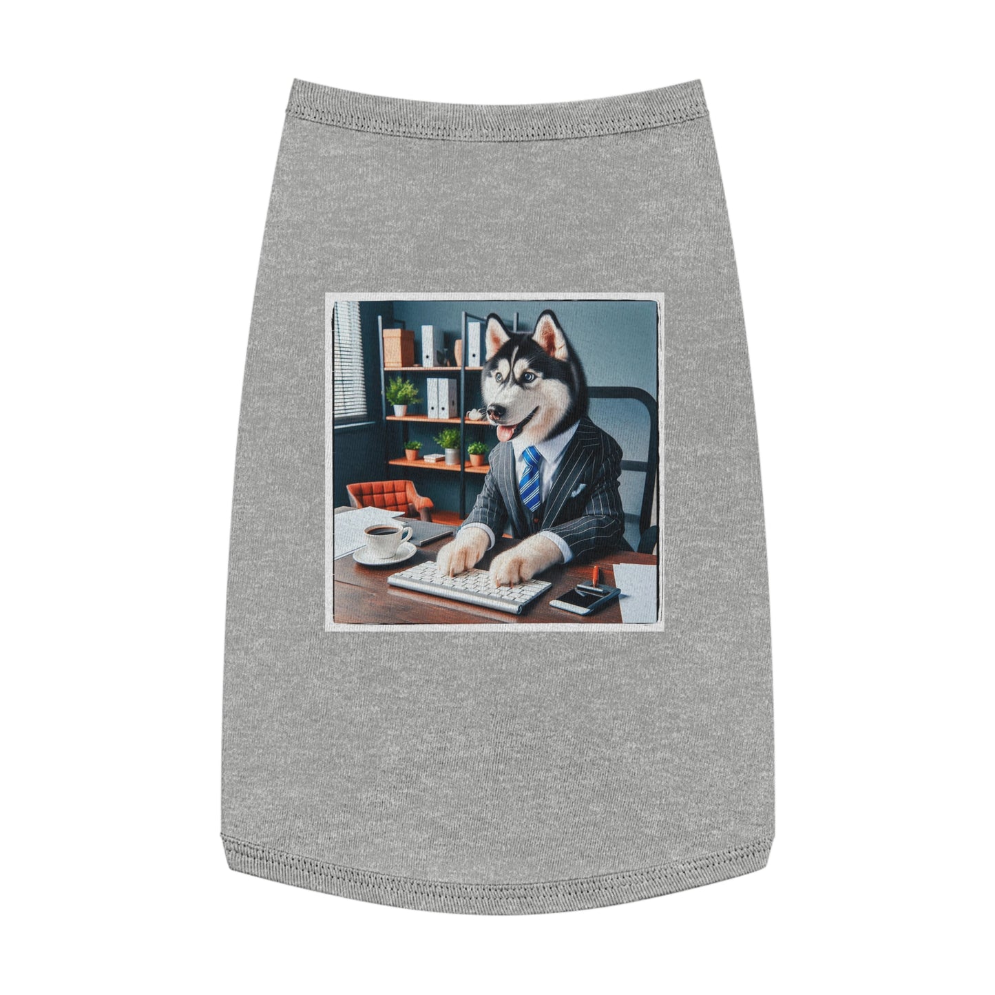 Pet Tank Top Husky Pets Printify L Heather