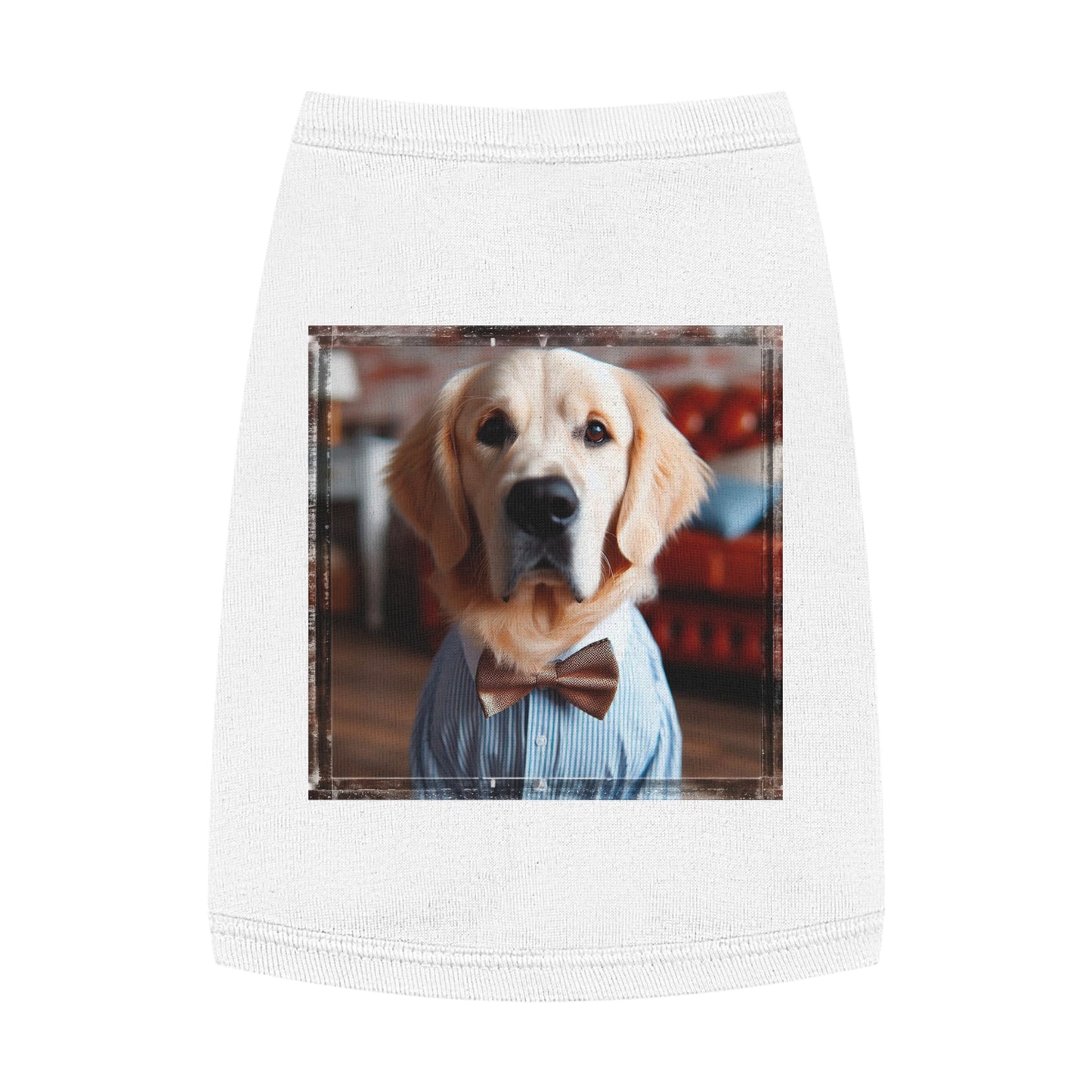 Golden Retriever pet tank top Pets Printify M White 