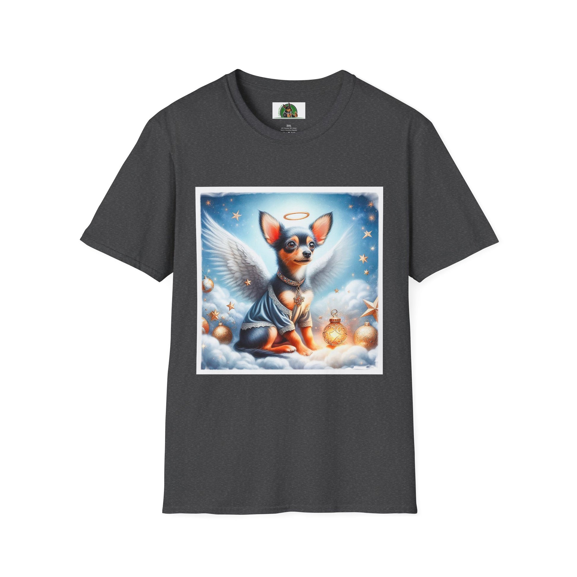 Min Pin T-Shirt pretty Angel T-Shirt Printify XS Dark Heather