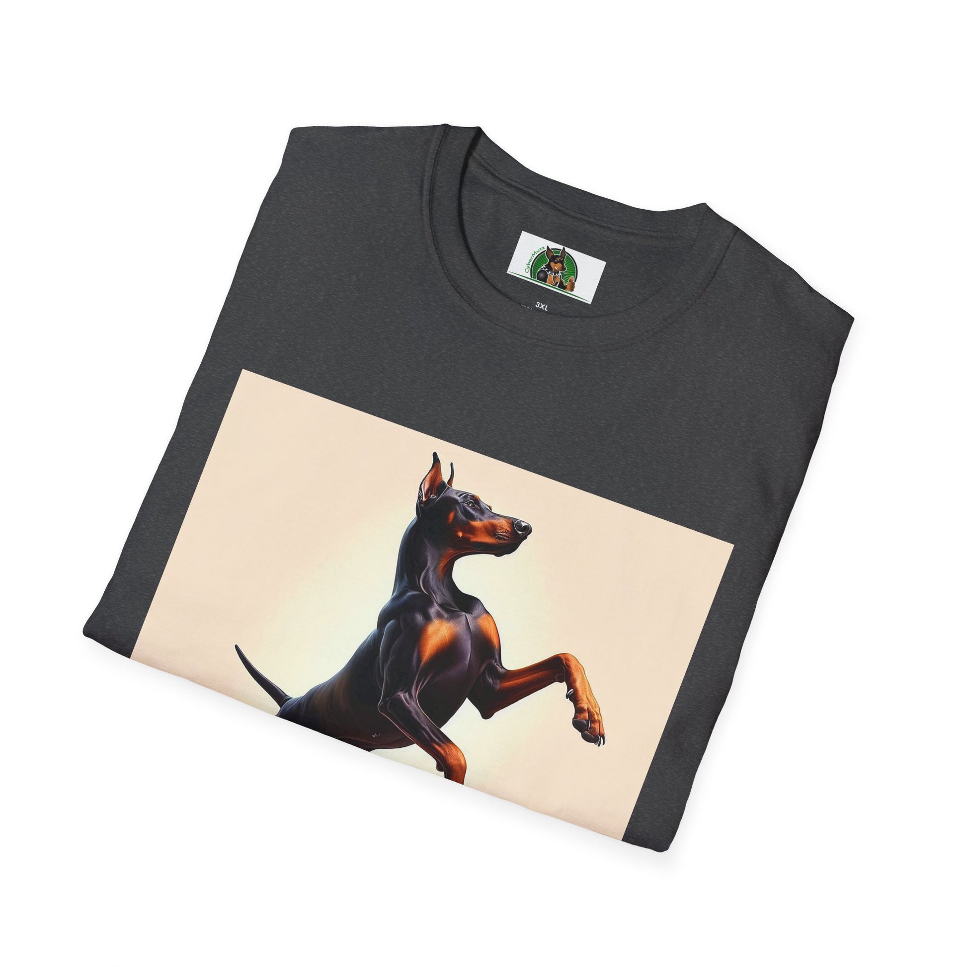 Dancing Doberman Unisex T-Shirt T-Shirt Printify